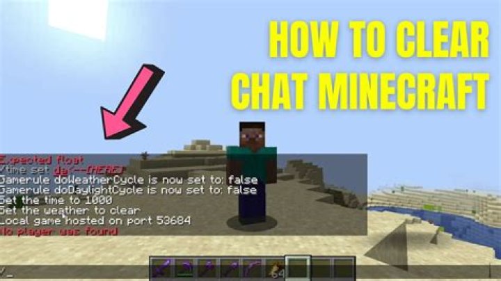 How to clear chat in minecraft