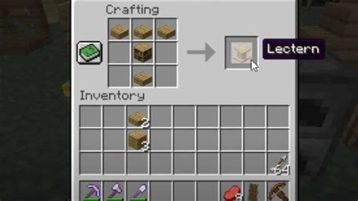 Minecraft how to make a lectern